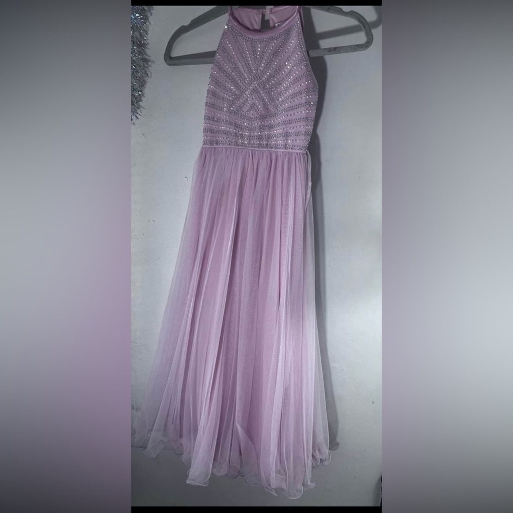 NEW Blush pink with Rhinestones flare dress